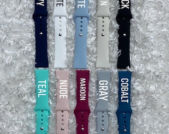 Personalized mom life watch band 20mm Compatible with Samsung watch galaxy Active/ Active 2/ Gear S4/ S3 sport/ S2 silicone strap engraved