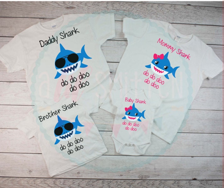 Baby Shark Shirt /shark Family Nursery Rhymes T-shirts Daddy