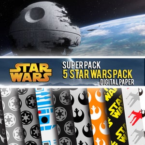 Star Wars Digital Paper Pack  SUPER PACK 5 * **Version 2**** OFFER **** scrapbook paper