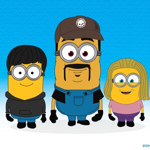 Minion Custom Portrait Minion Cadeau Caractere Jaune Etsy France