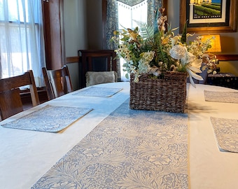 William Morris Design "Marigold" Old House Textiles - Table Runner - 14.5" x 104"