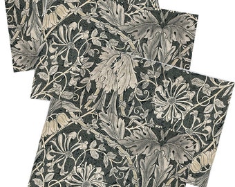 William Morris Design "Pure Honeysuckle & Tulip" Old House Textiles - Set of Four Placemats