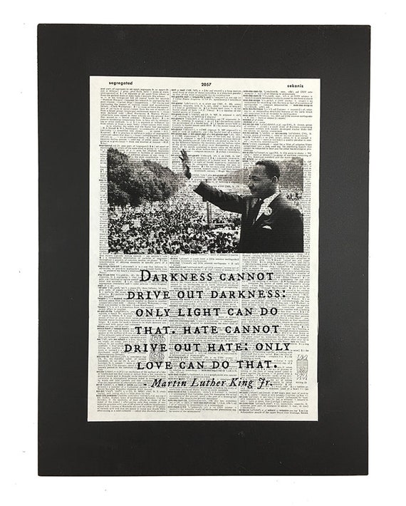 Repurposed Antique Dictionary Page Wall Decor Martin Luther Etsy