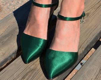 Emerald green shoes | Etsy