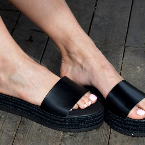 one strap platform sandals
