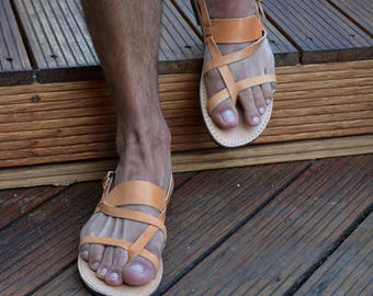 Sandalias griegas para hombre sandalias de piel para hombre | Etsy México