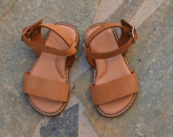 Griechische Sandalen für Kinder, Unisex Kinder Sandalen, Kinder Ledersandalen, Jungen Sandalen, Mädchen Sandalen ''Tria''