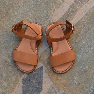 Kid&#39;s Greek Sandals, Unisex kid&#39;s Sandals, Children Leather Sandals, Boy&#39;s Sandals, Girl&#39;s sandals &#39;&#39;Tria&#39;&#39;