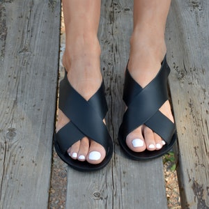 Greek Slingback Sandals, Leather Sandals, Ancient Greek Sandals, Criss cross sandals, Classic leather sandals, Handmade sandals ''Naxos'' image 7