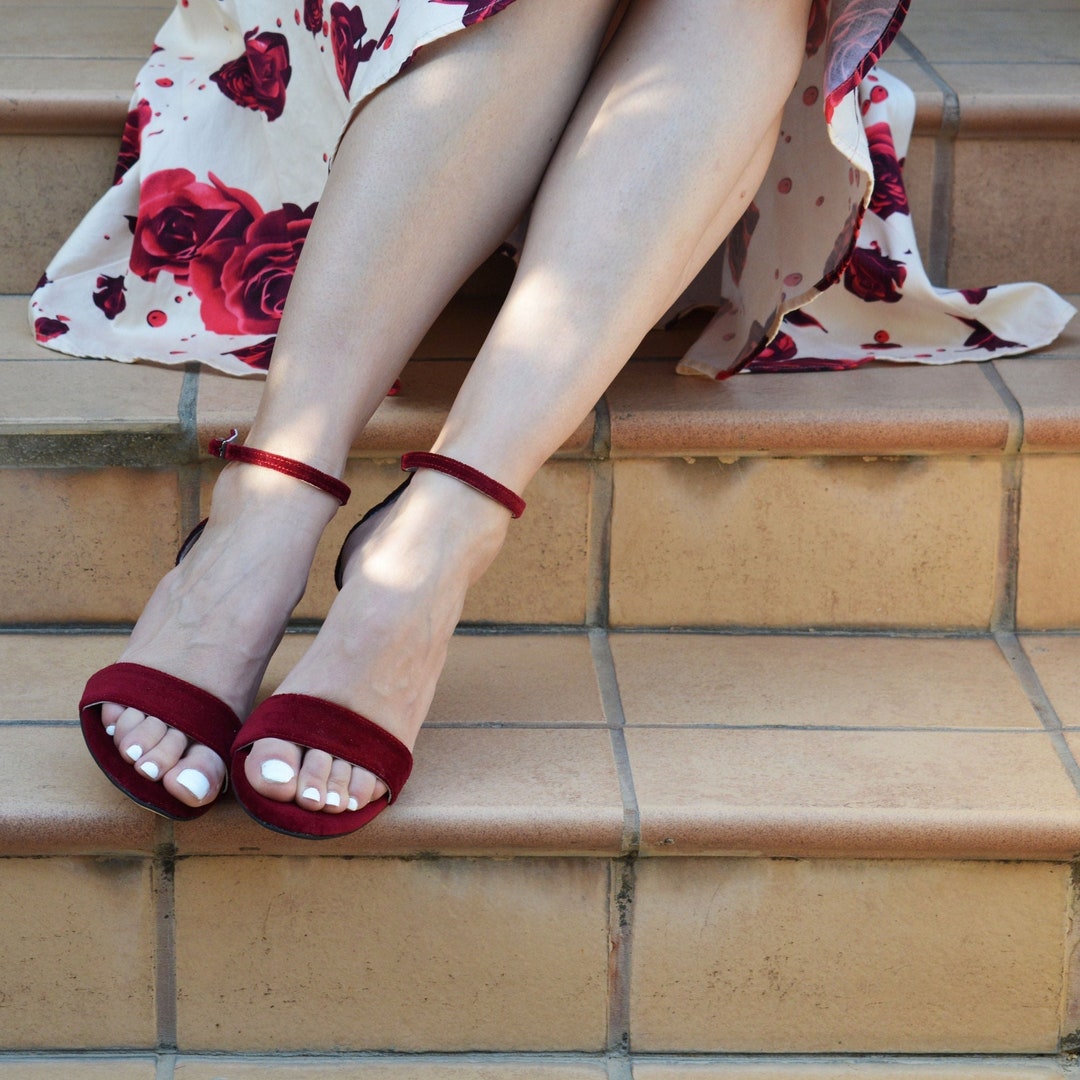 heels sandale bordeaux