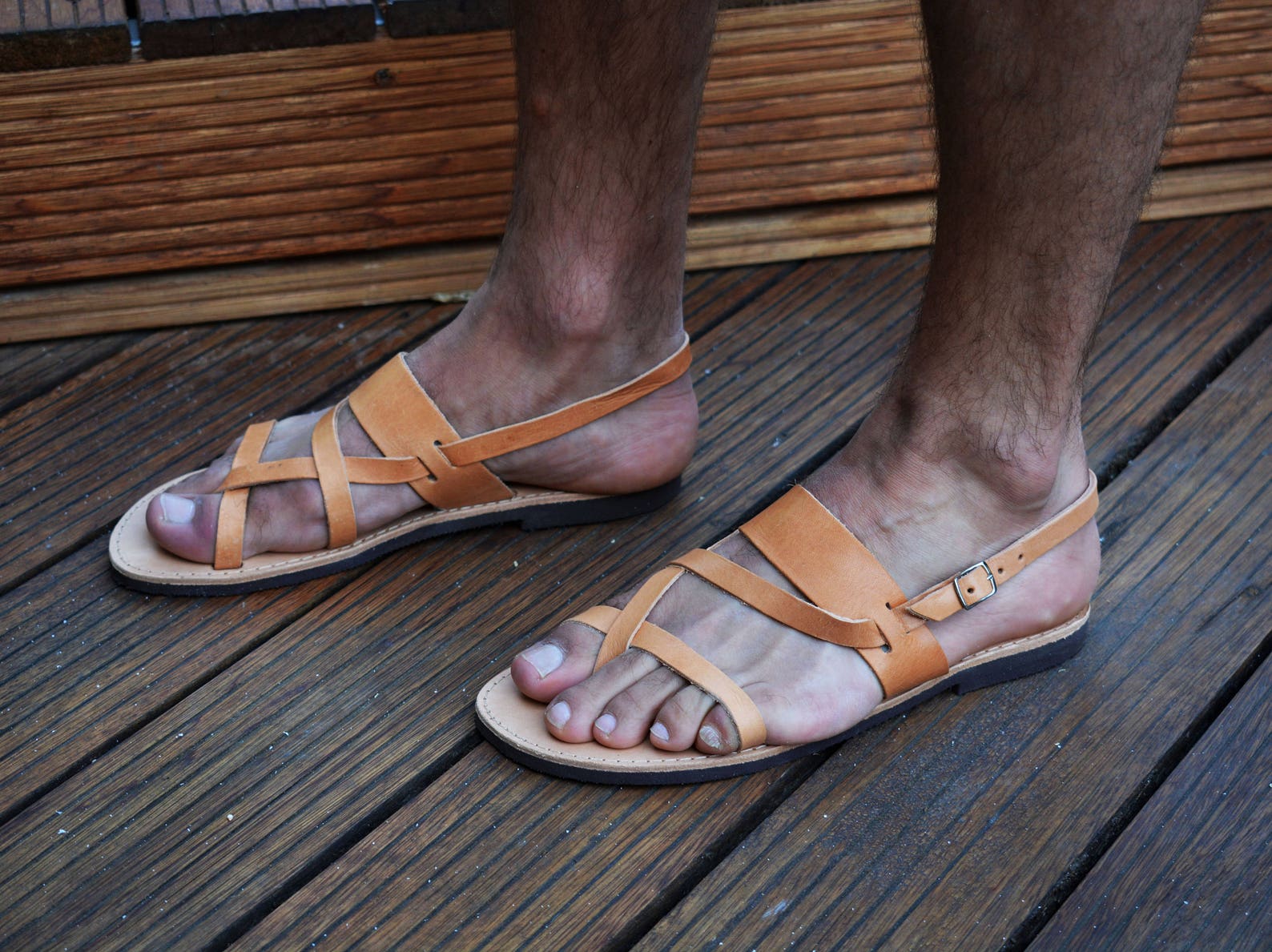 mens greek leather sandals