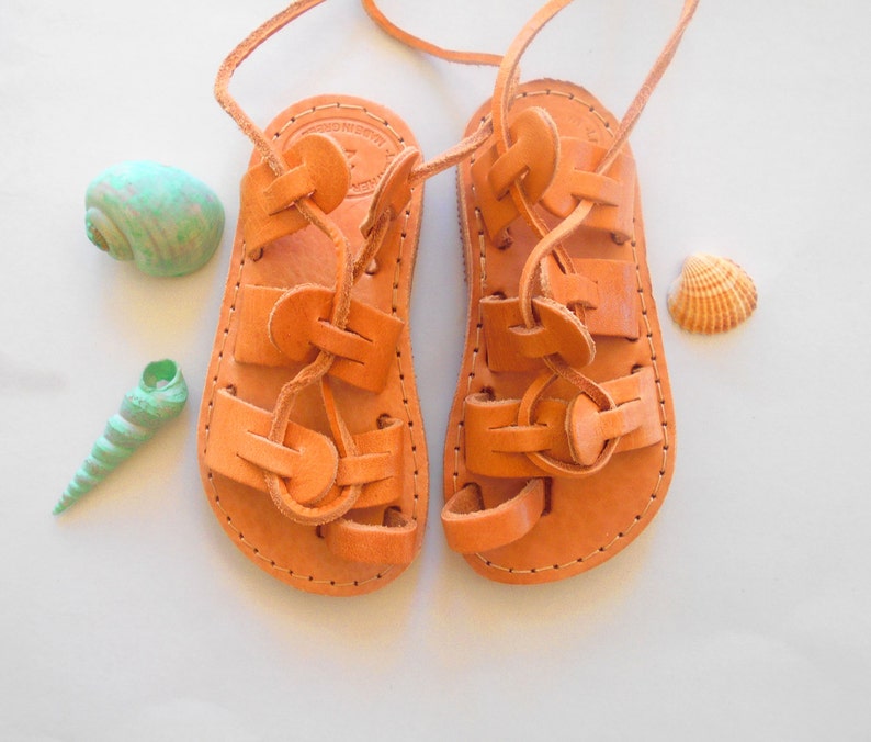 Girl's Gladiator Sandals, Toddler Gladiator Sandals, Kid's Greek Sandals image 3