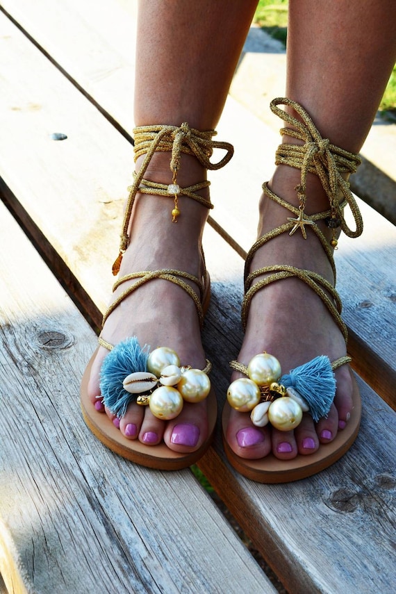 womens sandals tie up