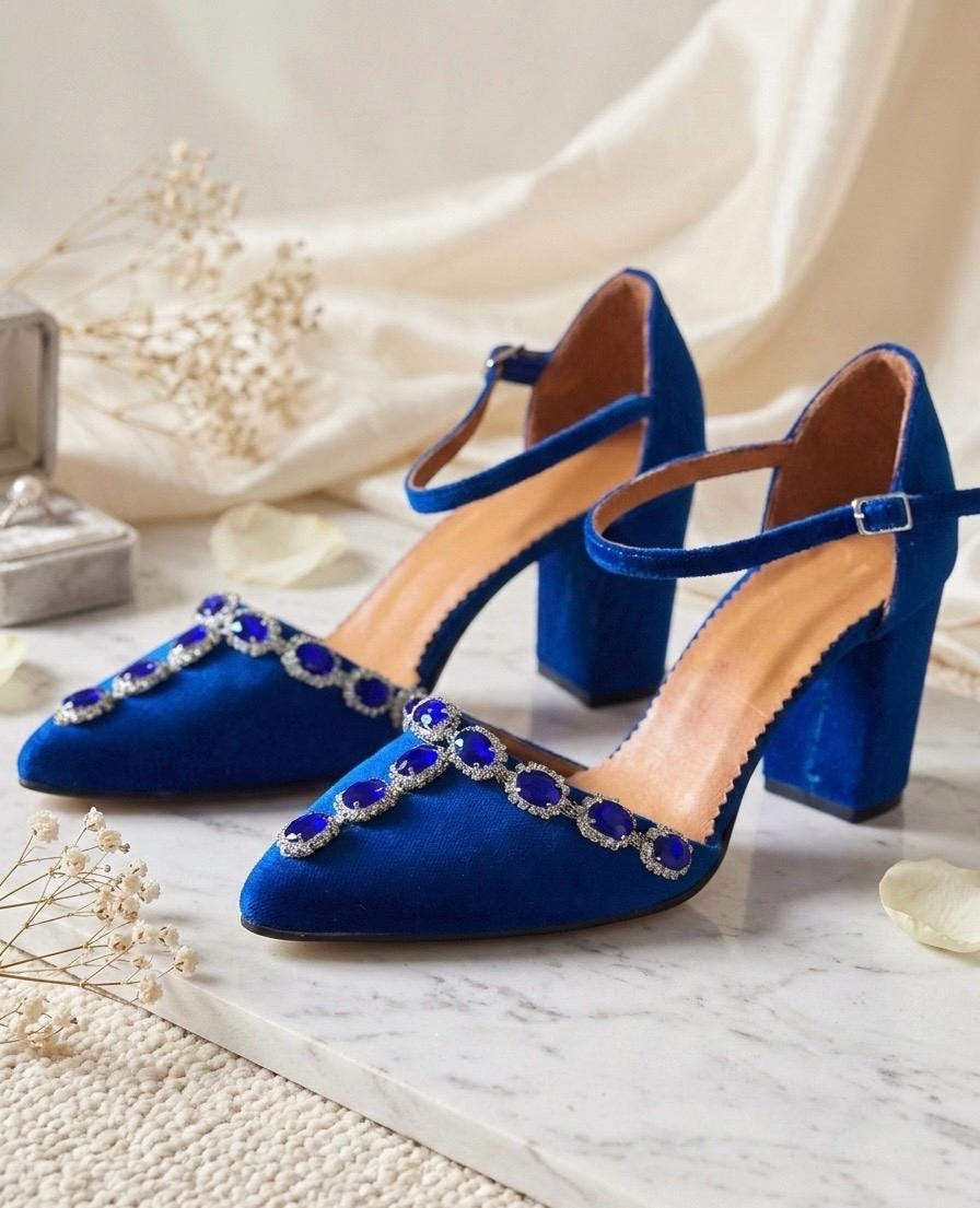 royal blue ladies dress shoes Women Evening prom royal blue heels
