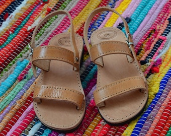 Handmade Leather Baby Sandals: Greek Gladiator Shoes