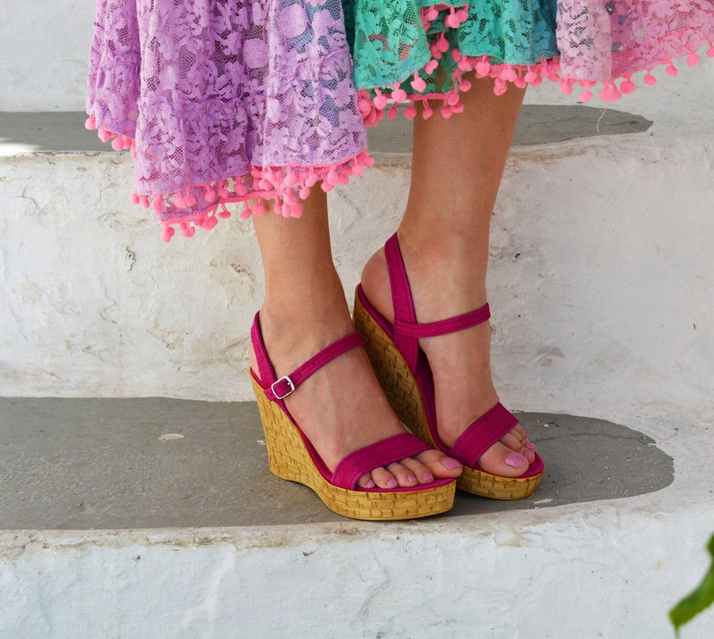 turquoise suede sandals