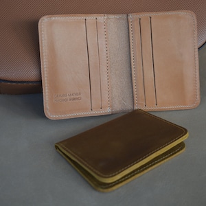 Carteira mínima de couro para homens, porta-cartões fino, carteira fina, carteira masculina, carteira feminina, estojo para cartão de crédito, porta-cartões de couro
