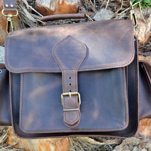 Leather camera bag, DSLR carry leather case, Camera shoulder bag, Camera leather satchel, Classic camera case in 5 colors