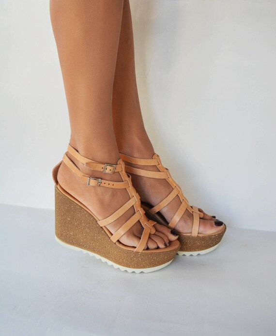 platform sandals gladiator