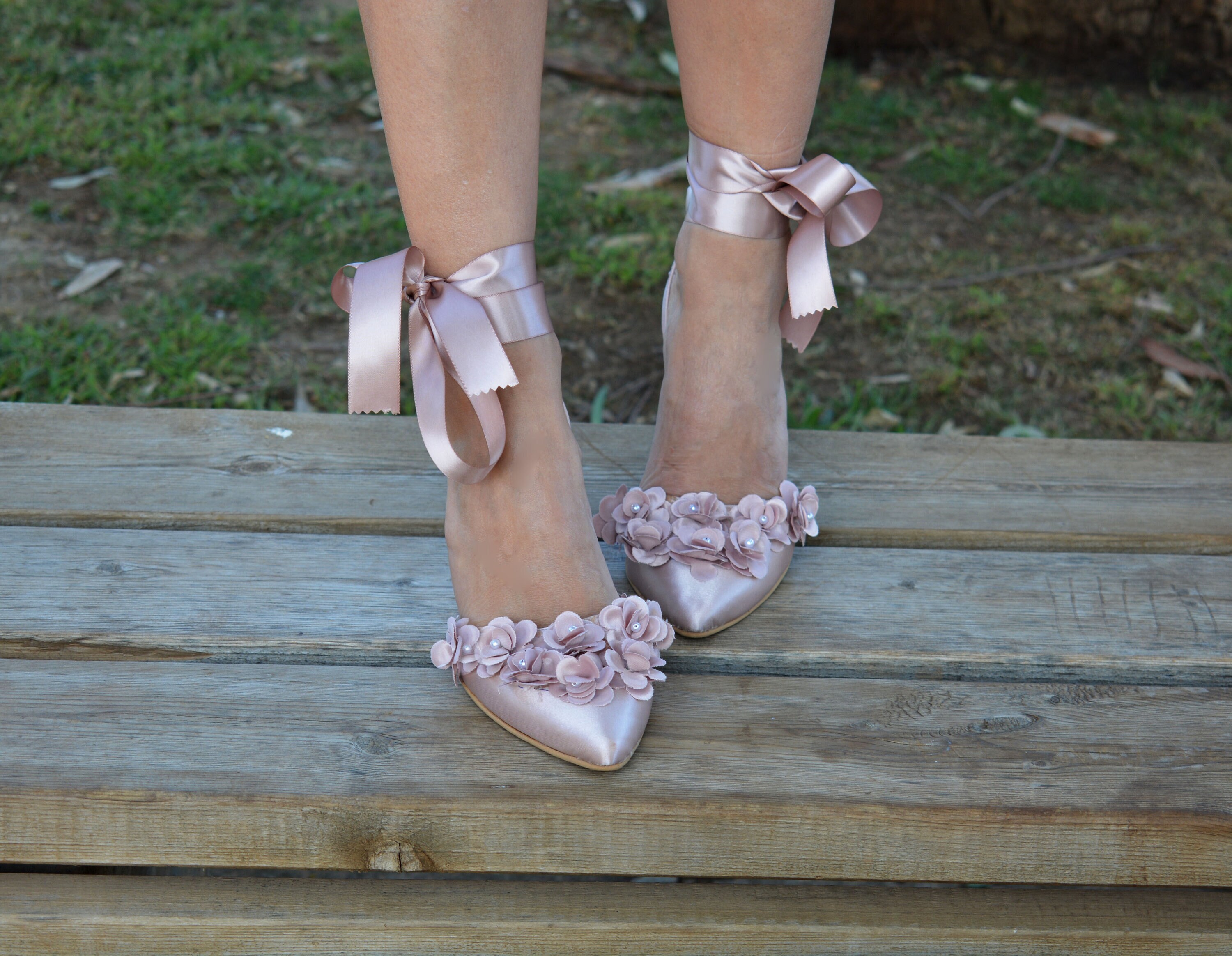Swarovski Burlesque perla Victorian cristallo Vintage Pink Rose Lace piattaforma Mary Jane Floral Bow scarpe tacco alto Scarpe Calzature donna Scarpe Mary Janes 