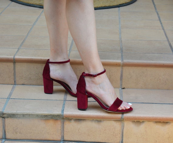 SIMANLAN Chunky Block Heels for Women Round Closed Toe Comfort Fit Classic Pumps  Red 9 - Walmart.com