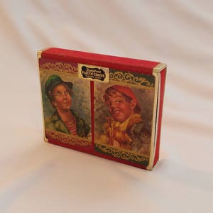 1980s Duratone kunststoffummantelte Spielkarten Double Deck