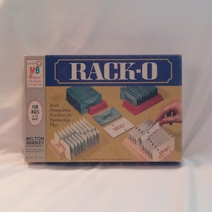 Juego de cartas Rack-o de Milton Bradley de 1966