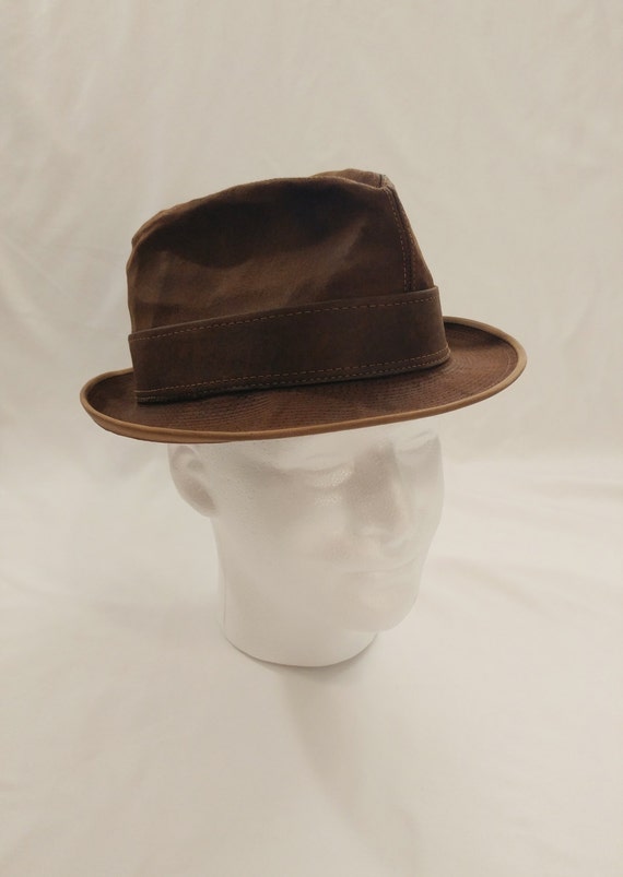 mens suede fedora hat