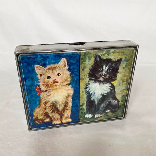1950s Cat / Kitten Playing Cards Double Deck Set