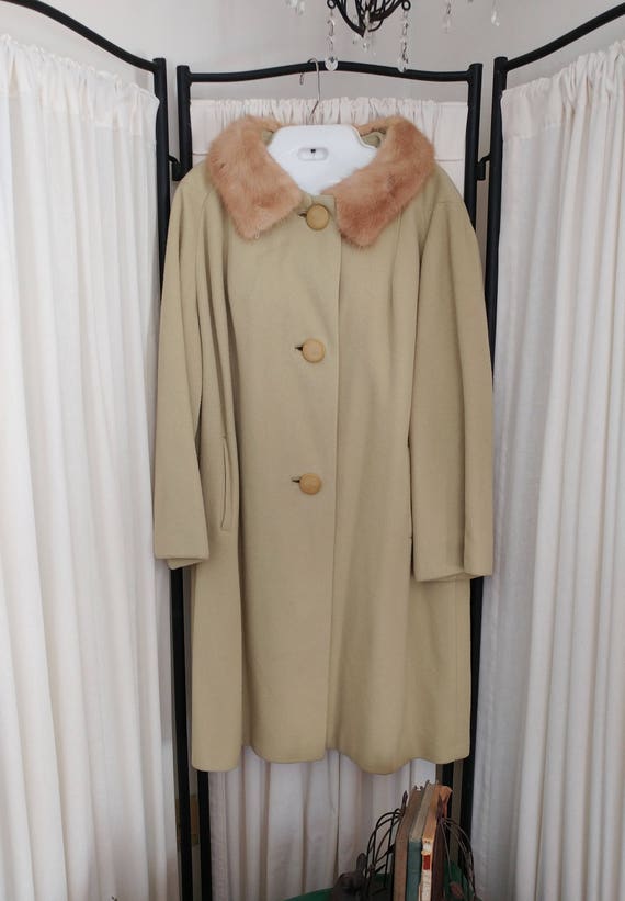 1960s Michel Daniel 100% Cashmere Long Swing Coat