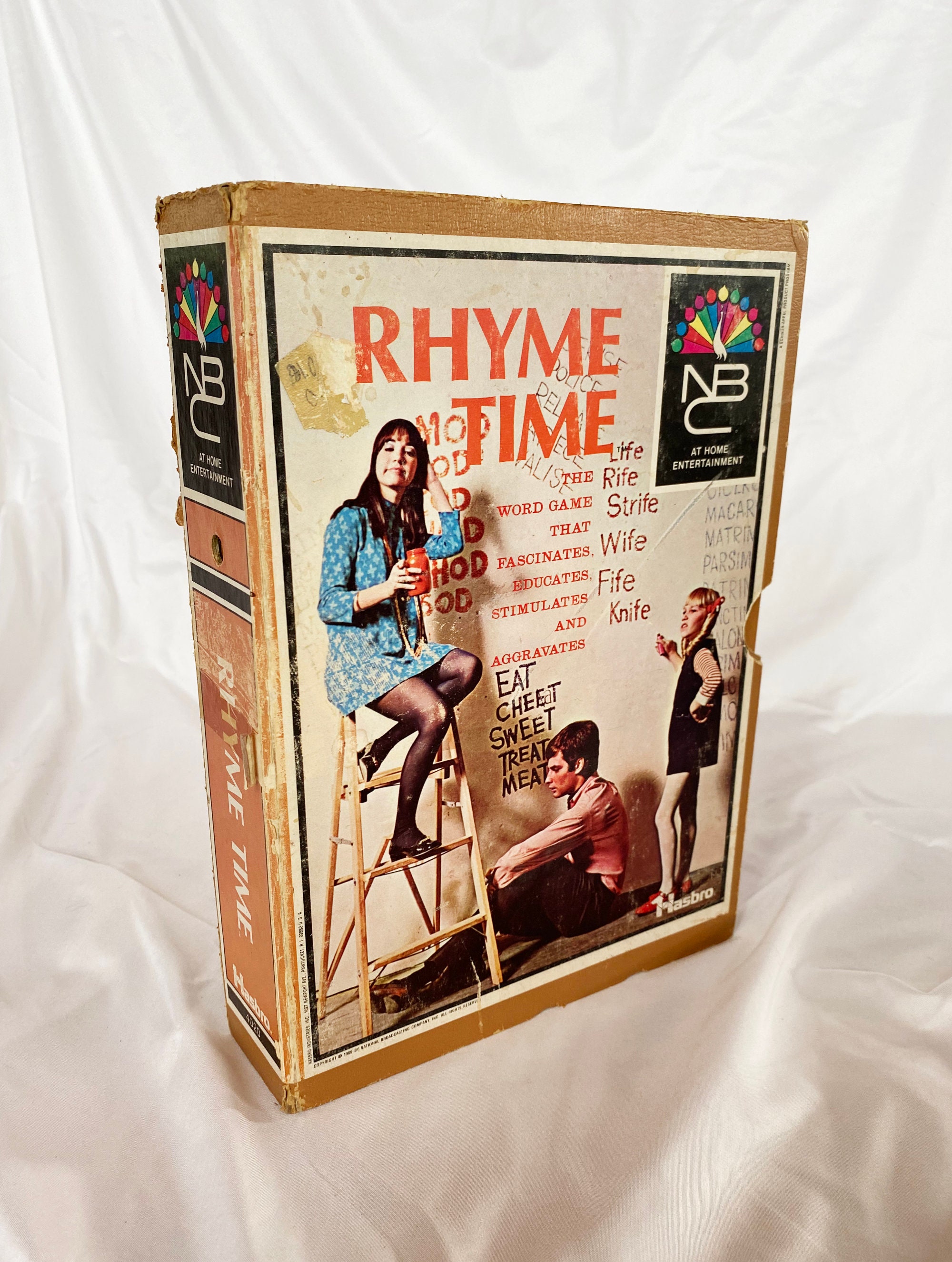 1969 NBC Hasbro RHYME TIME Bookshelf Word Rhyming Game Etsy