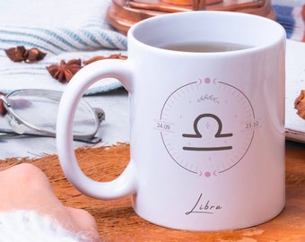Libra Coffee Mug, Libra Zodiac Mug, Horoscope Mug, Astrology Mug, Libra Traits Mug, Birthday Mug, Work Mug, Ceramic Mug, Libra Constellation