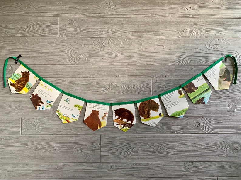 Bunting The Large and Growly Bear Little Golden Book Storybook Banner Garland
