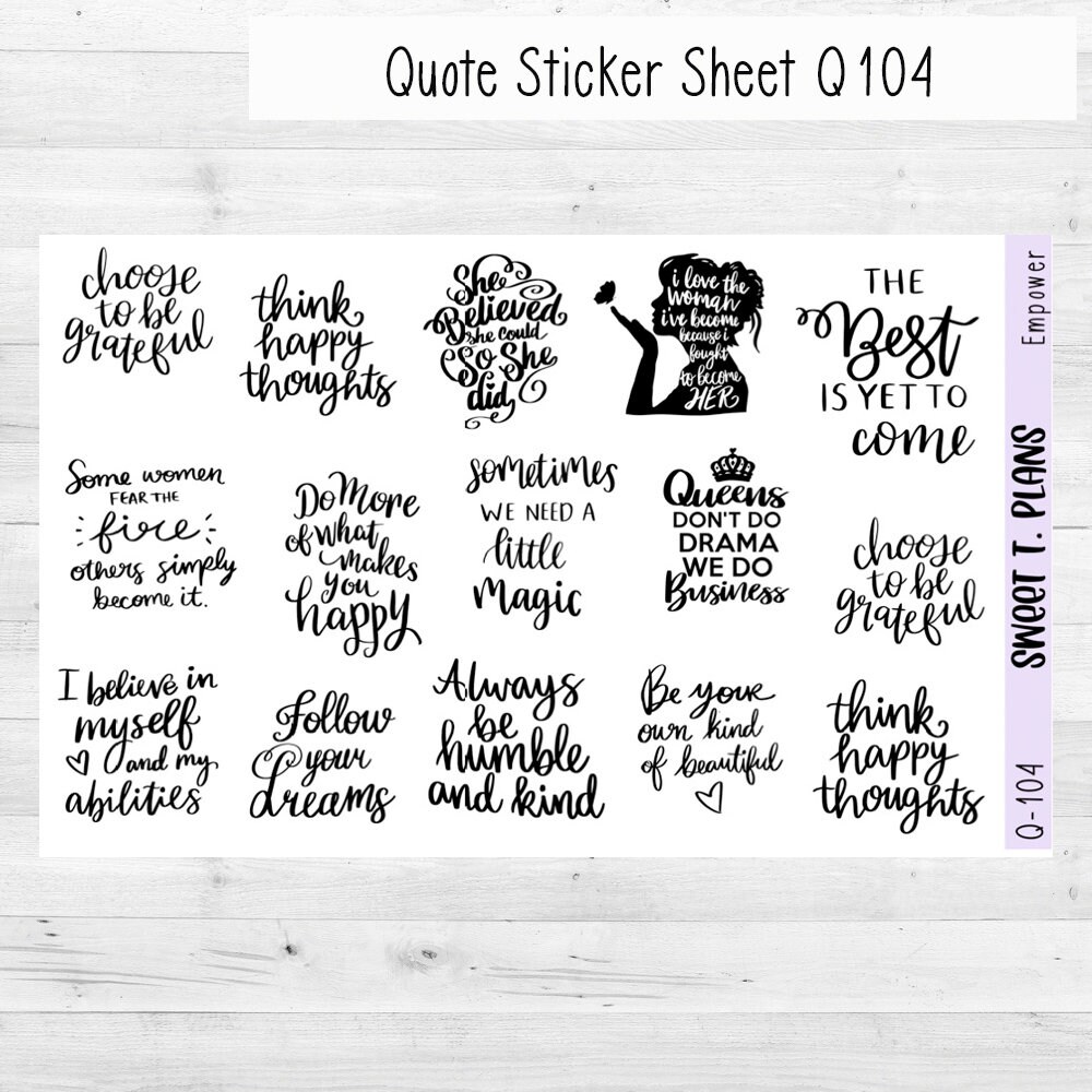 Quotes Stickers – Flourish Planner