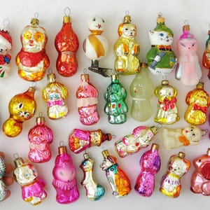 GATO, PERRO - Decoración de vidrio vintage, adornos navideños de plata y mercurio, regalo navideño RETRO o nuevo - Decoración para árbol: gatito, cachorro, kit de gatito imagen 5