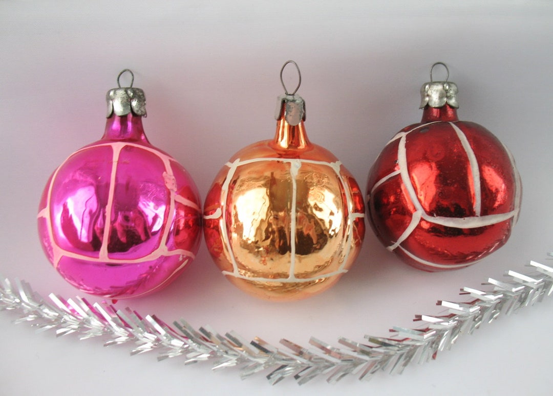 SOCCER BALL Toy One Glass Vintage Russian Christmas Ornament Etsy UK