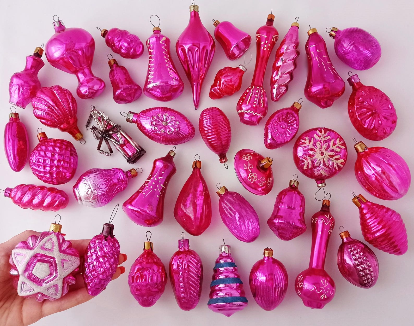 Image of Pink Vintage Ornaments