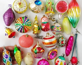 * vintage ornament ୨୧ キャンドル型 クリップオーナメント Retro Glass Home Decor, Vintage Christmas Silver-mercury Ornament