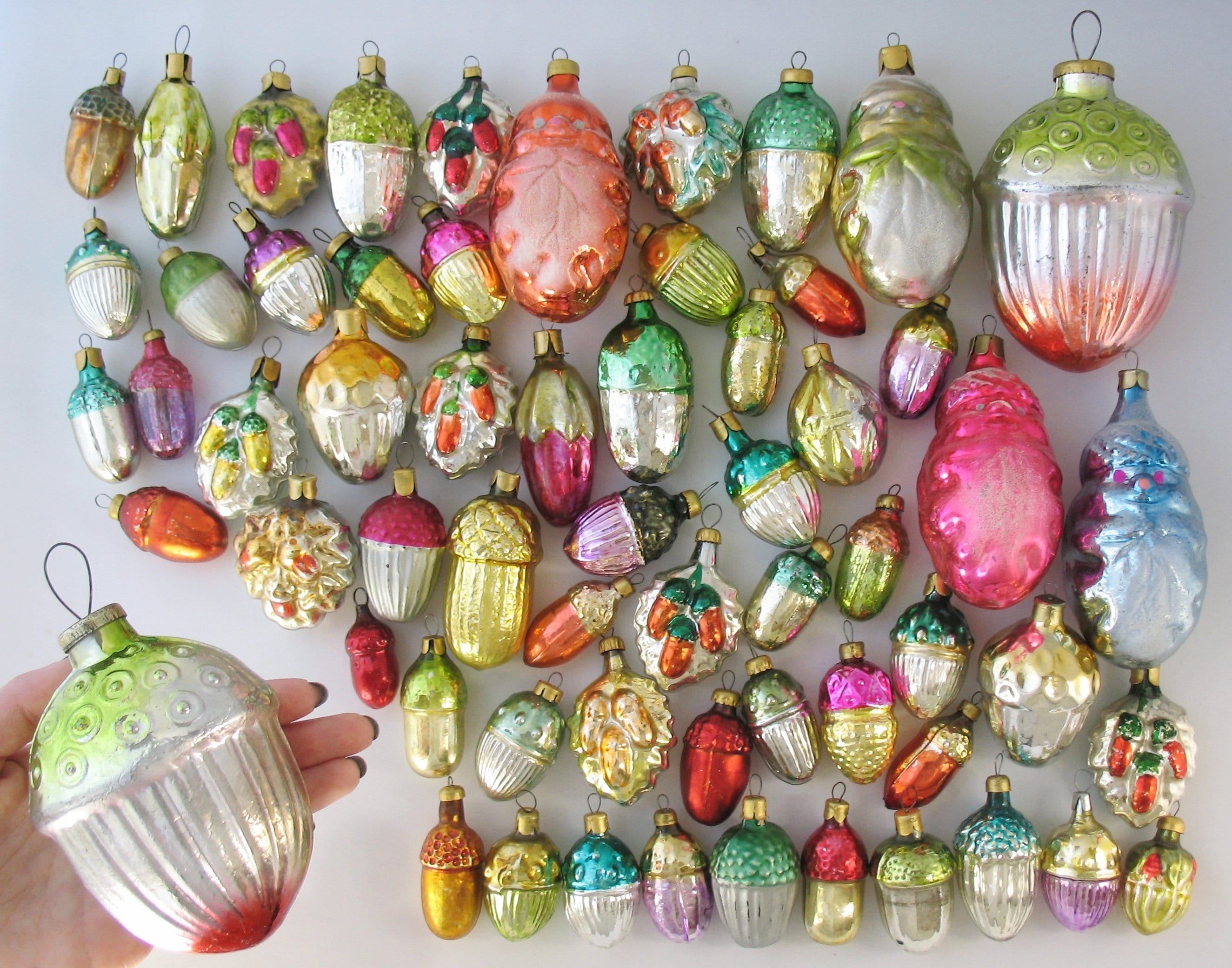 handmade glass mini ornaments