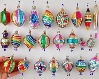 Glass Mid-century Vintage Christmas Retro Tree Ornament