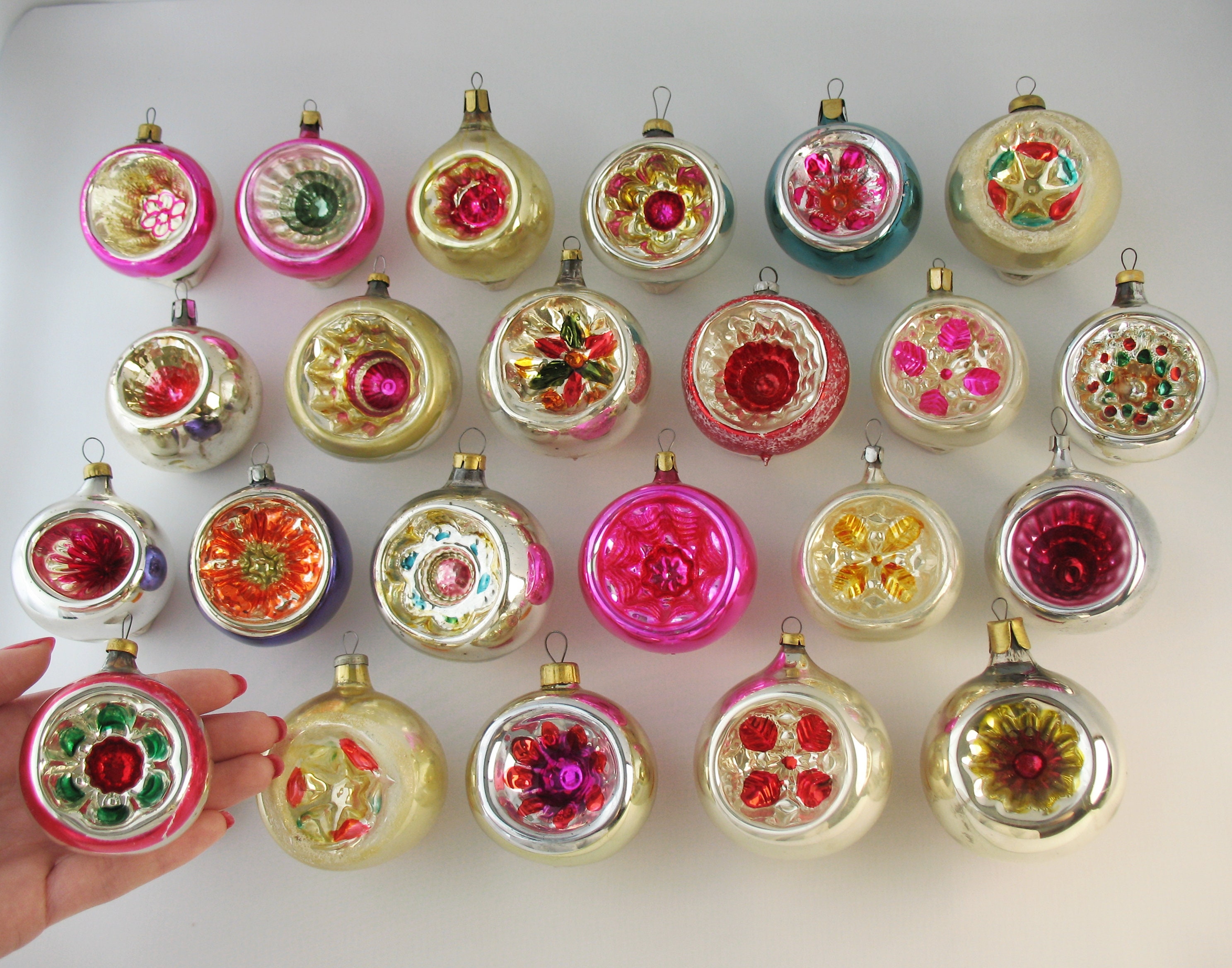 Glass Vintage Home Decor RETRO Christmas Tree Decoration Xmas - Etsy