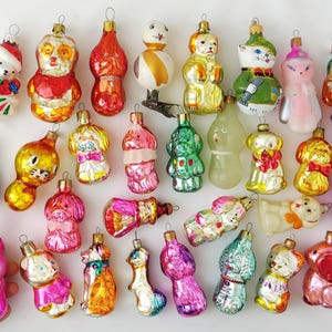 GATO, PERRO - Decoración de vidrio vintage, adornos navideños de plata y mercurio, regalo navideño RETRO o nuevo - Decoración para árbol: gatito, cachorro, kit de gatito imagen 7