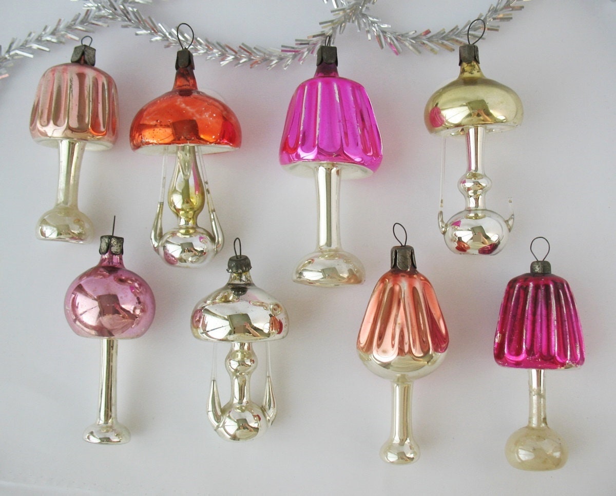 Lamp One Glass Vintage Russe Ornement de Noël Rouge Rose Argent Or Décor Collection Nouvel An Sous-M