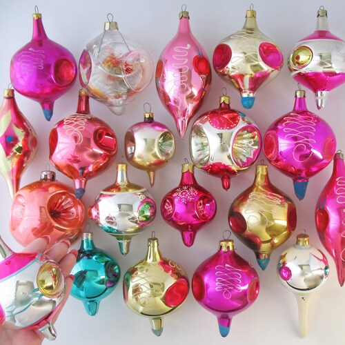 Christmas Silver Mercury Glass Ornaments Germany Christmas - Etsy