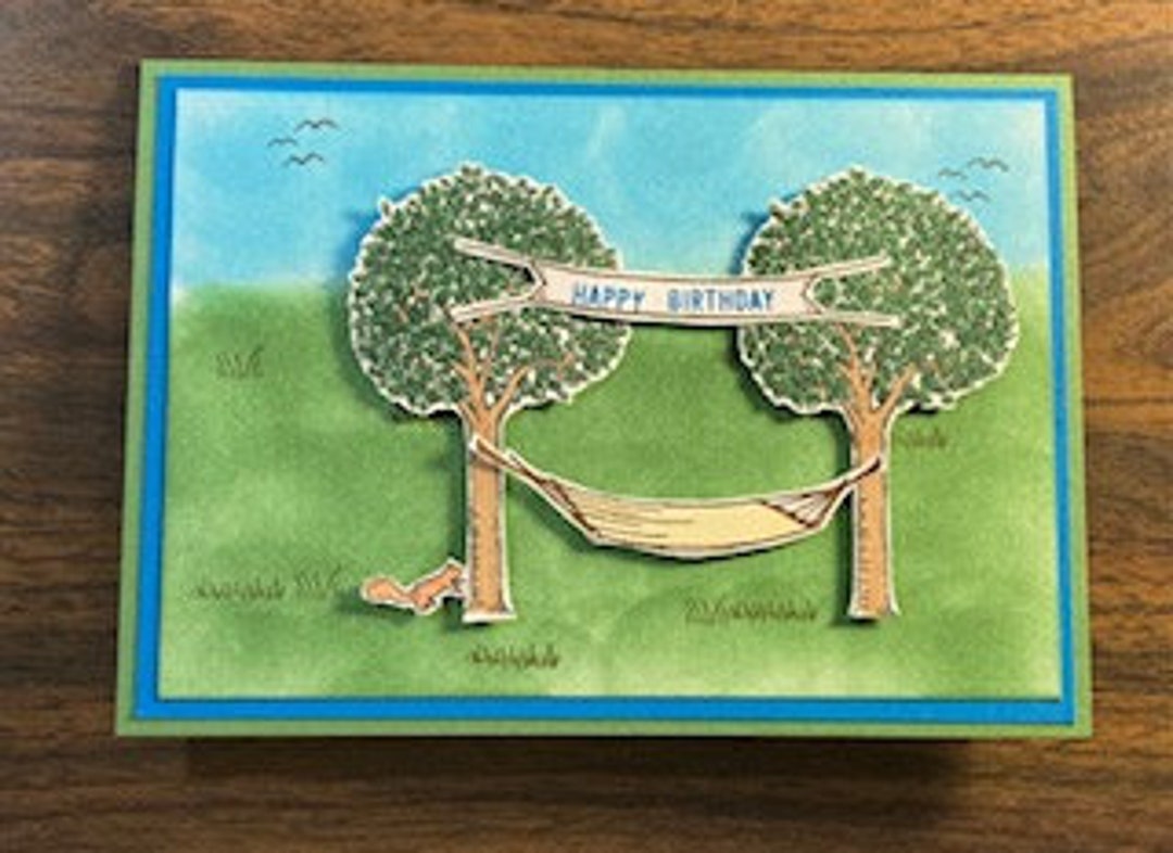 Hammock Happy Birthday Greeting Card 5 X 7 Etsy