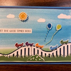 Roller Coaster Magnetic Greeting Card - 5 x 7