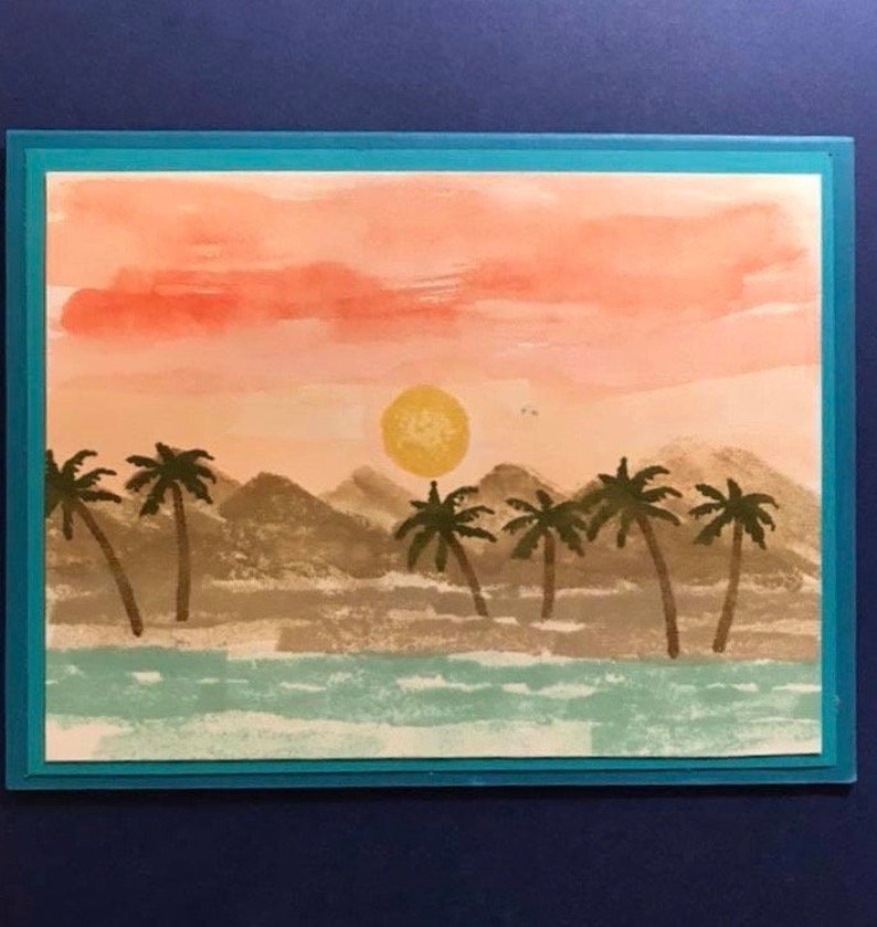 Island Paradise Greeting Card Etsy