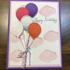 Happy Birthday Balloons Greeting Card - More Colors!