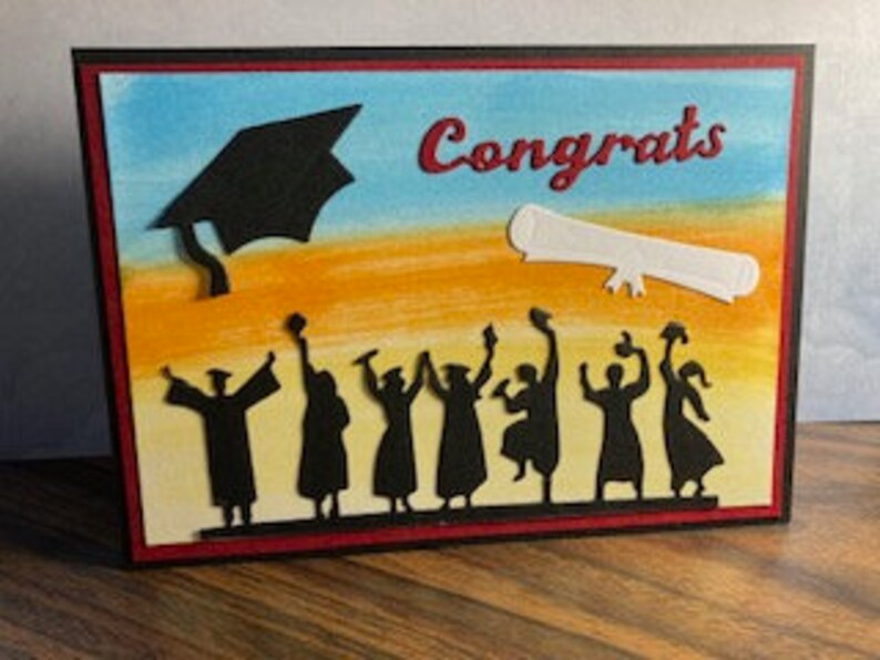 Graduation Card Cursive Congrats Graduation Card - Etsy