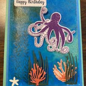 Happy Birthday Octopus Greeting Card